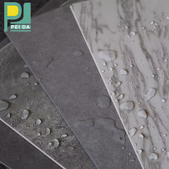 Cerradura rígida del tecleo de la base IXPE del suelo del proceso estadístico de goma de la teja del top 4m m liso original impermeable